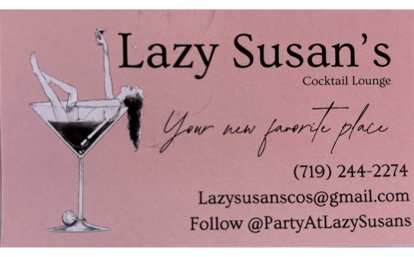 Thank you Lazy Susan’s Cocktail Lounge for your sponsorship!